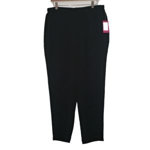 Vince Camuto Black Elastic Waist Pockets Slim Pant